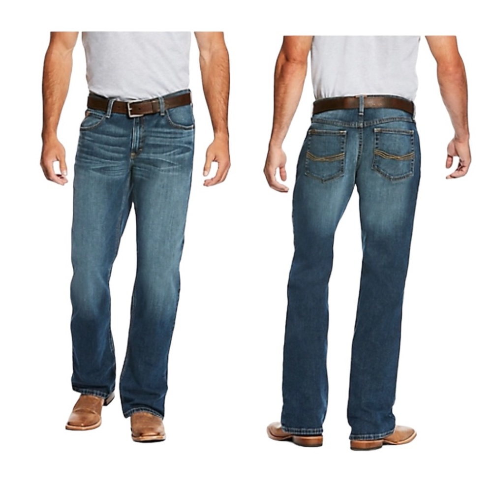 ARIAT LEGACY M4 RELAXED BOOTCUT JEAN MED WASH DENIM RODEO WESTERN BARN MEN 34X34